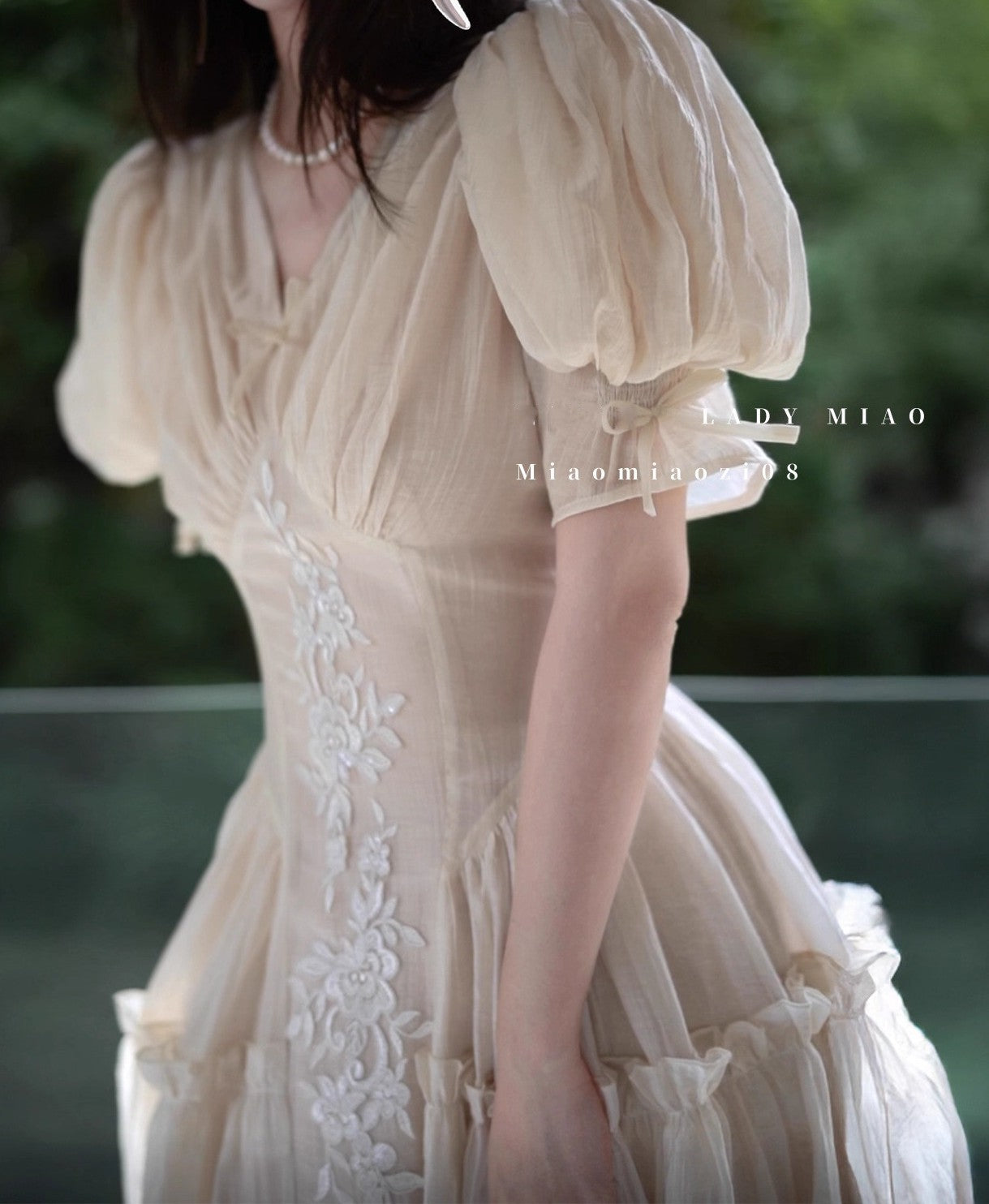 Vintage 1930s Coquette Embroidery Dress