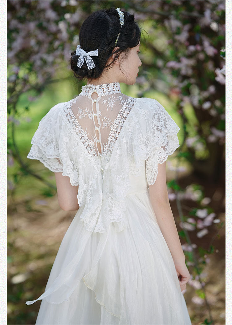 Edwardian Style Lace Bridal Dress