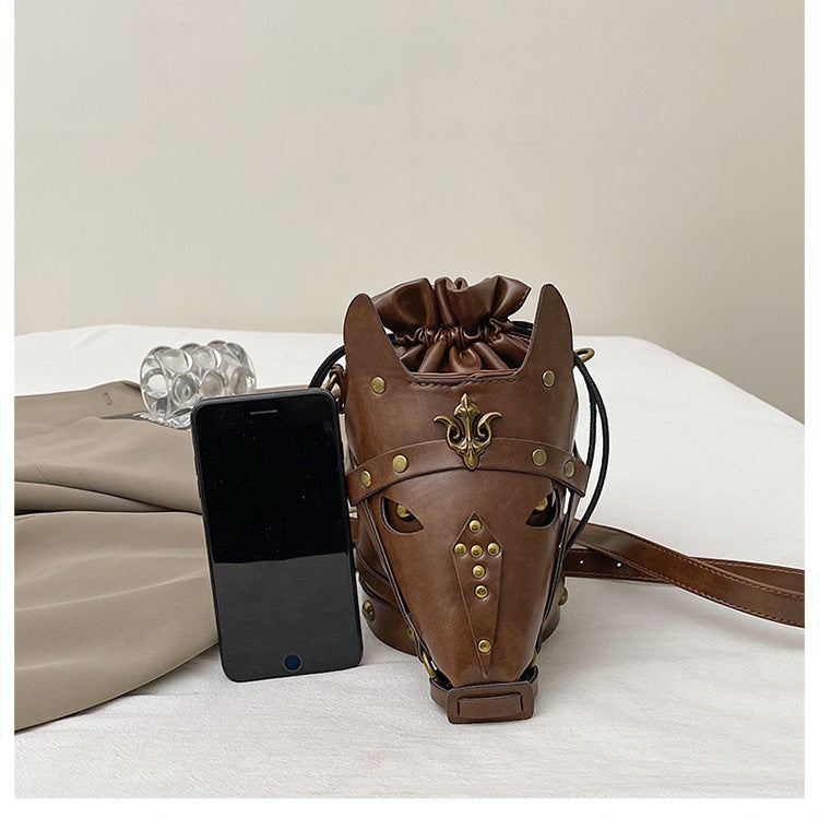 Medieval Roman-style horse-head bucket bag