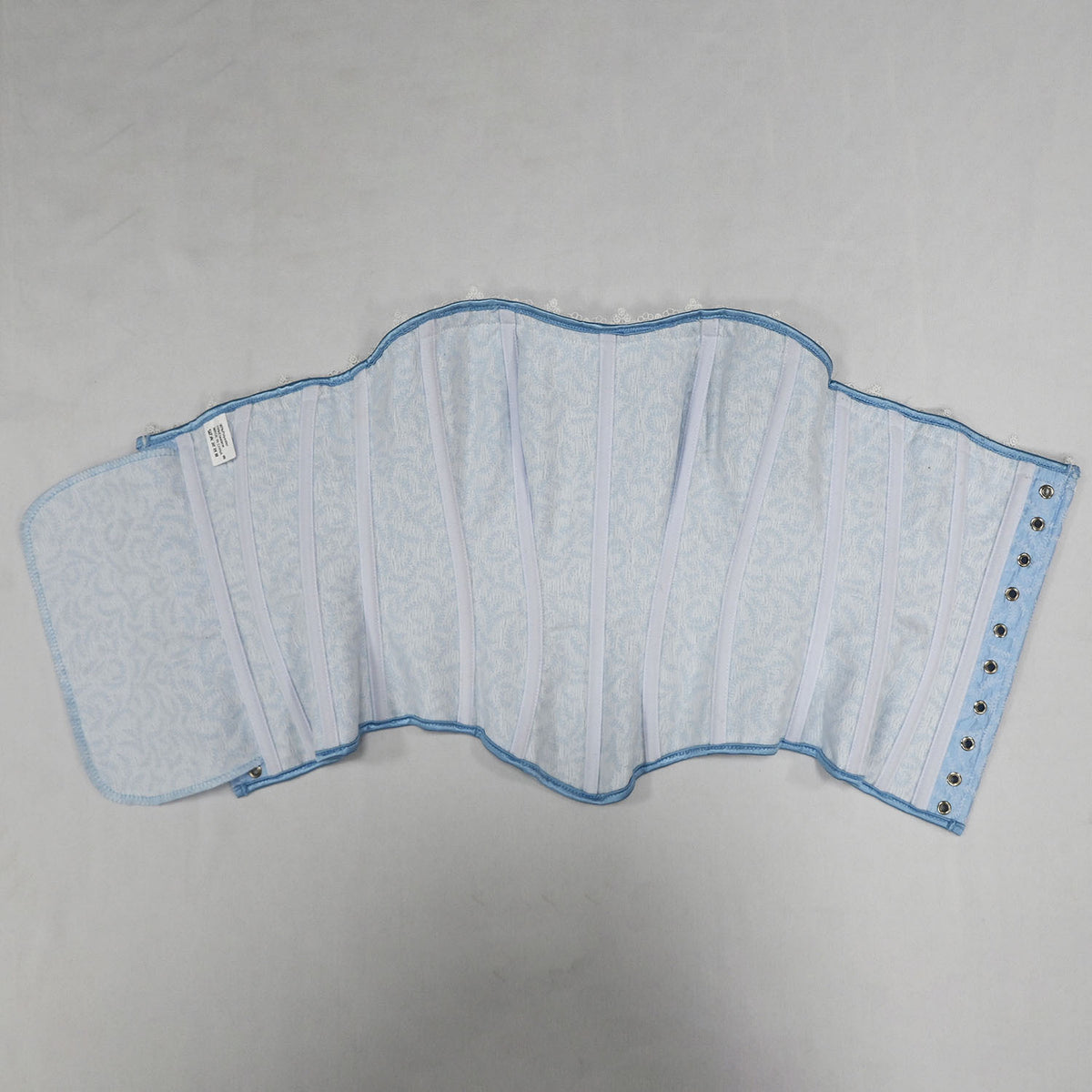 Retro Fairycore Blue Jacquard Corset