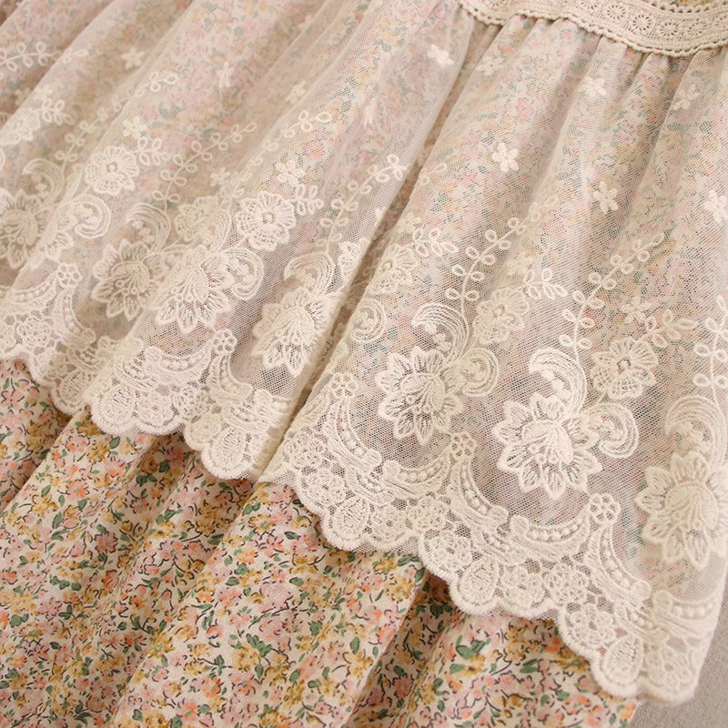 Cottagecore Mori Kei Floral Dress