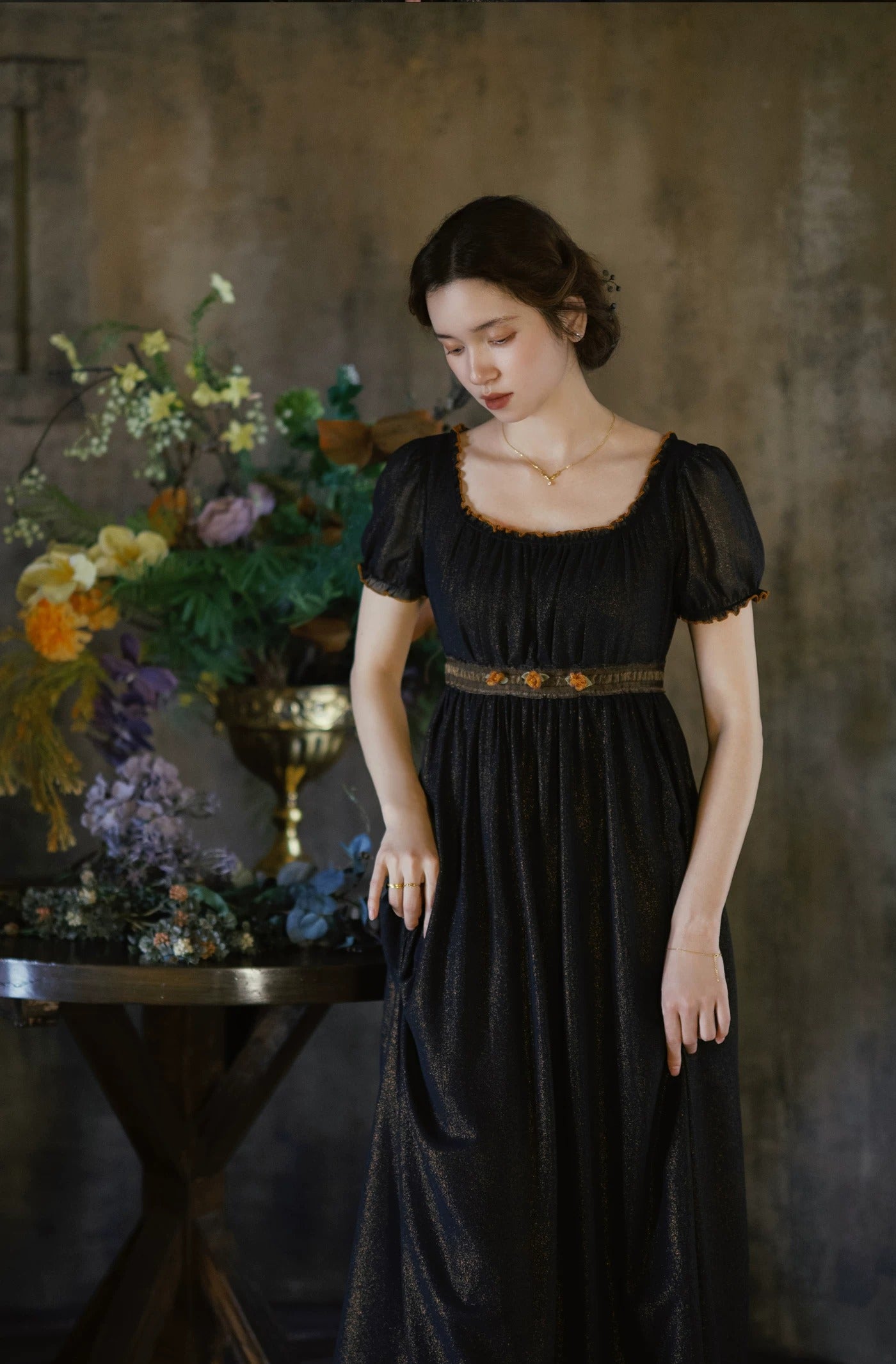 Royalcore Regency Puff Sleeves Dress