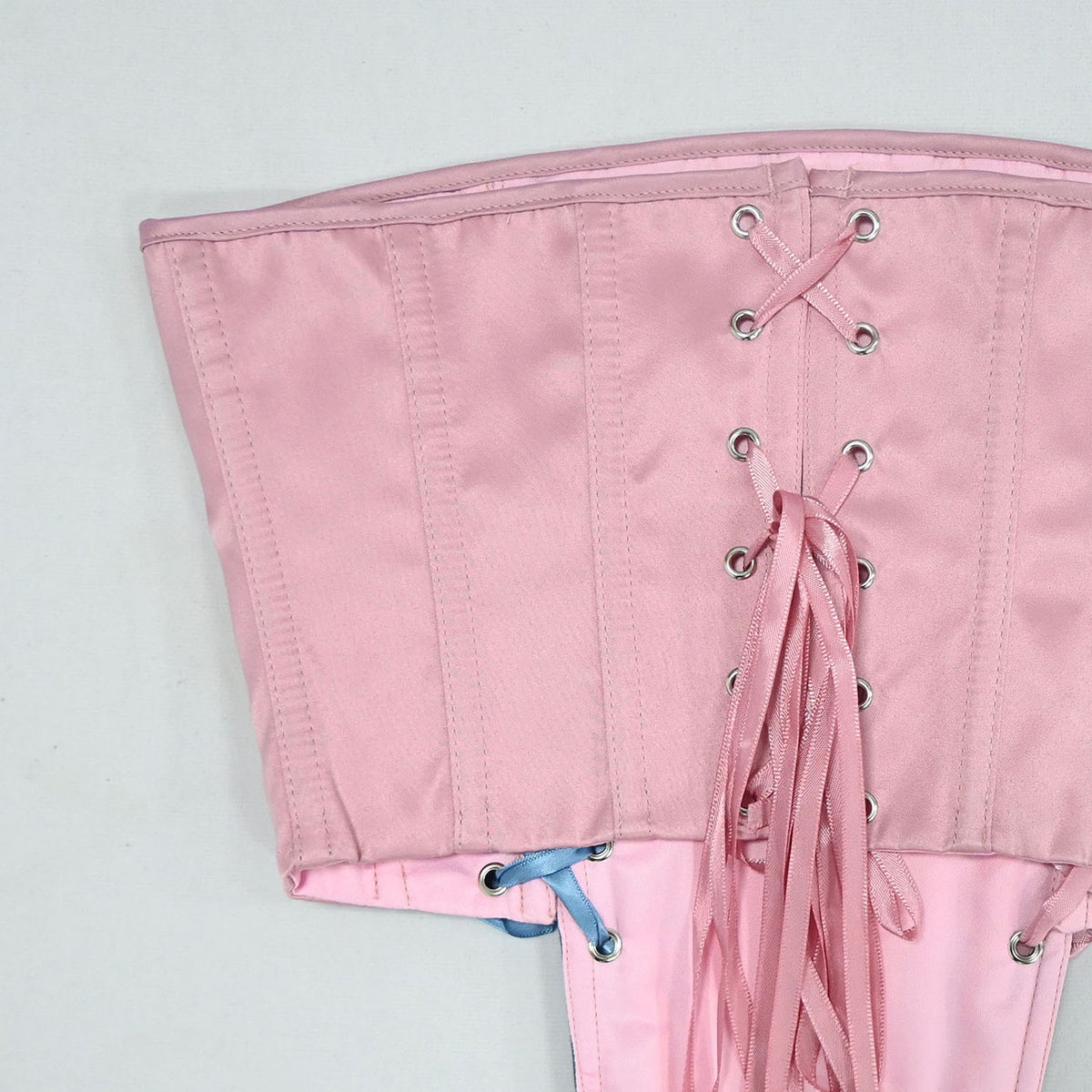 Vintage Remake Floral Contrast Colors Underbust Corset