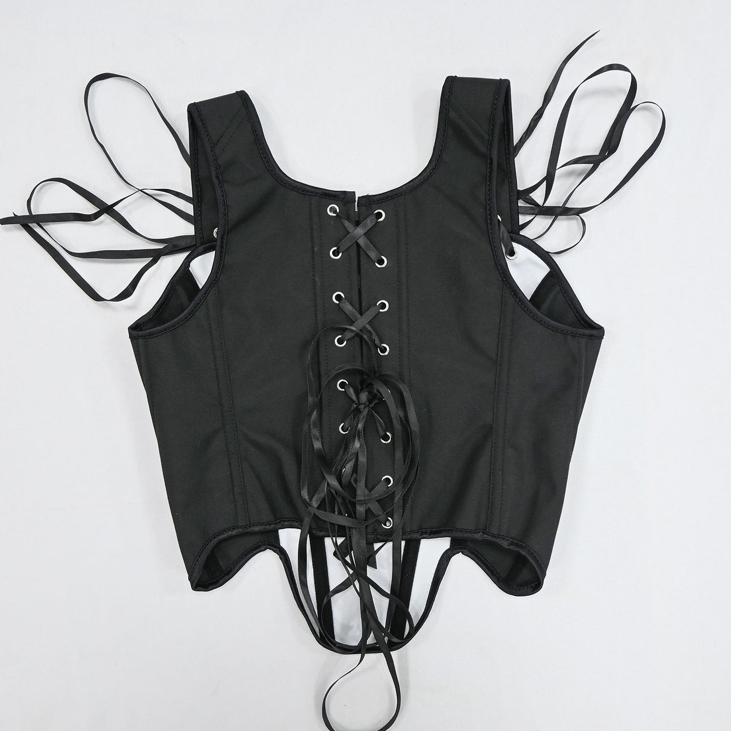 Dark Academia Skull Print Corset Top