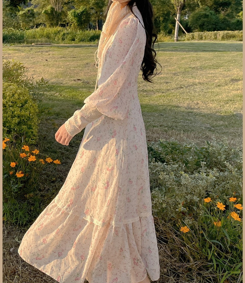 Gunne sax Replica 70s Floral Puff Sleeves Prairie Dress – Retro Fairy