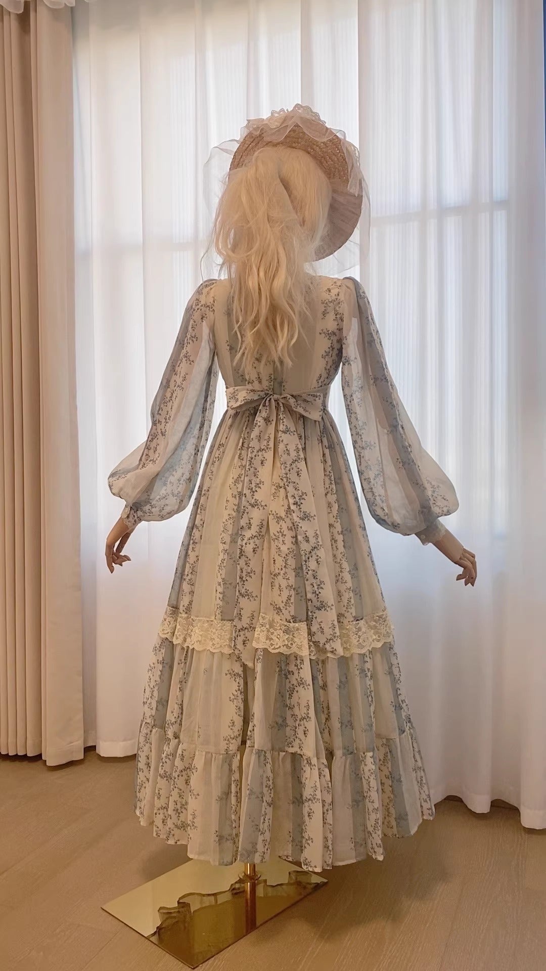 Gunne Sax Remake 70s Lace Patchwork Floral Dress