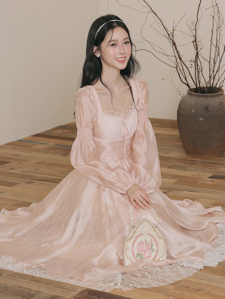 Softcore Square Collar Sakura Dress