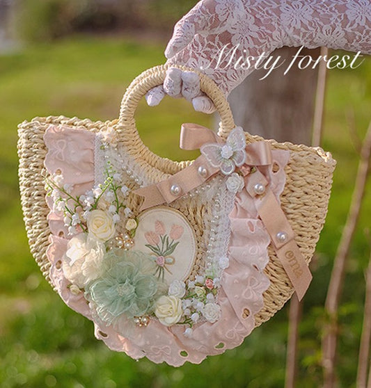 vintage hand bag cottagecore fairycore bag coquette bag