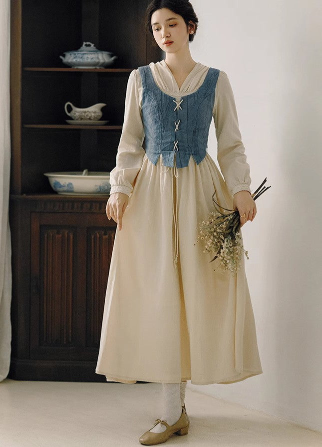 vintage dress cottagecore dress fairycore dress vintage corset farmcore period drama dress