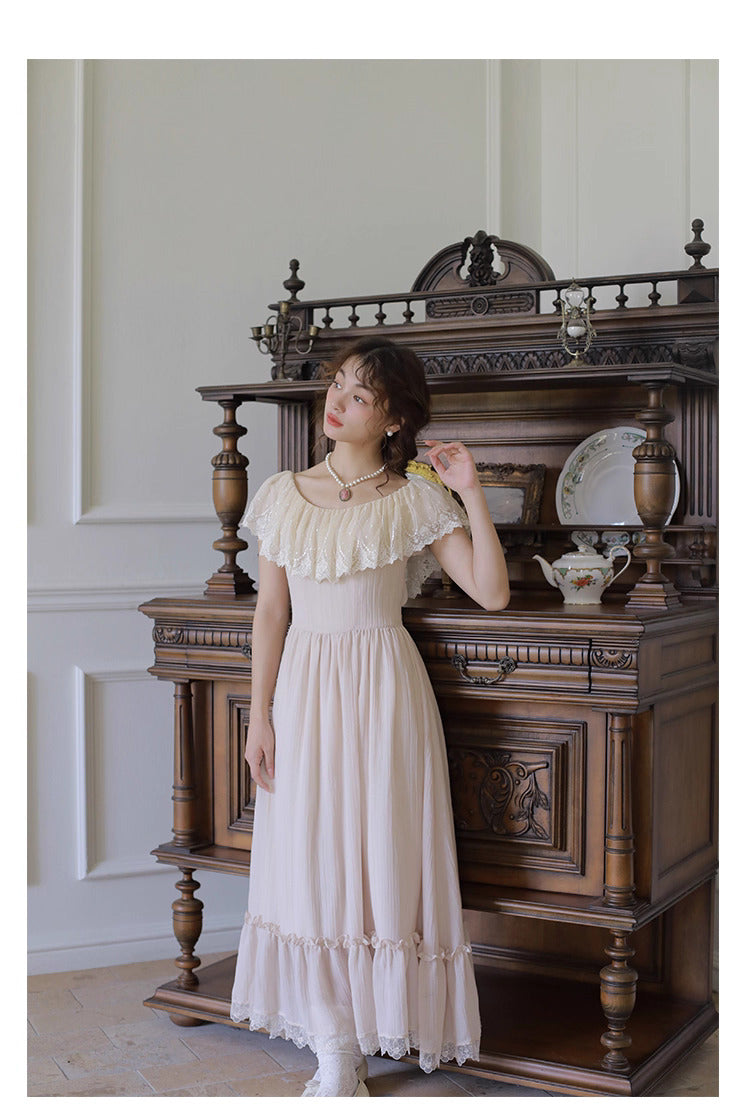 Edwardian Style Lace Patchwork Dress M I Retro Fairy Edwardian Style Lace Patchwork Dress M I Retro Fairy