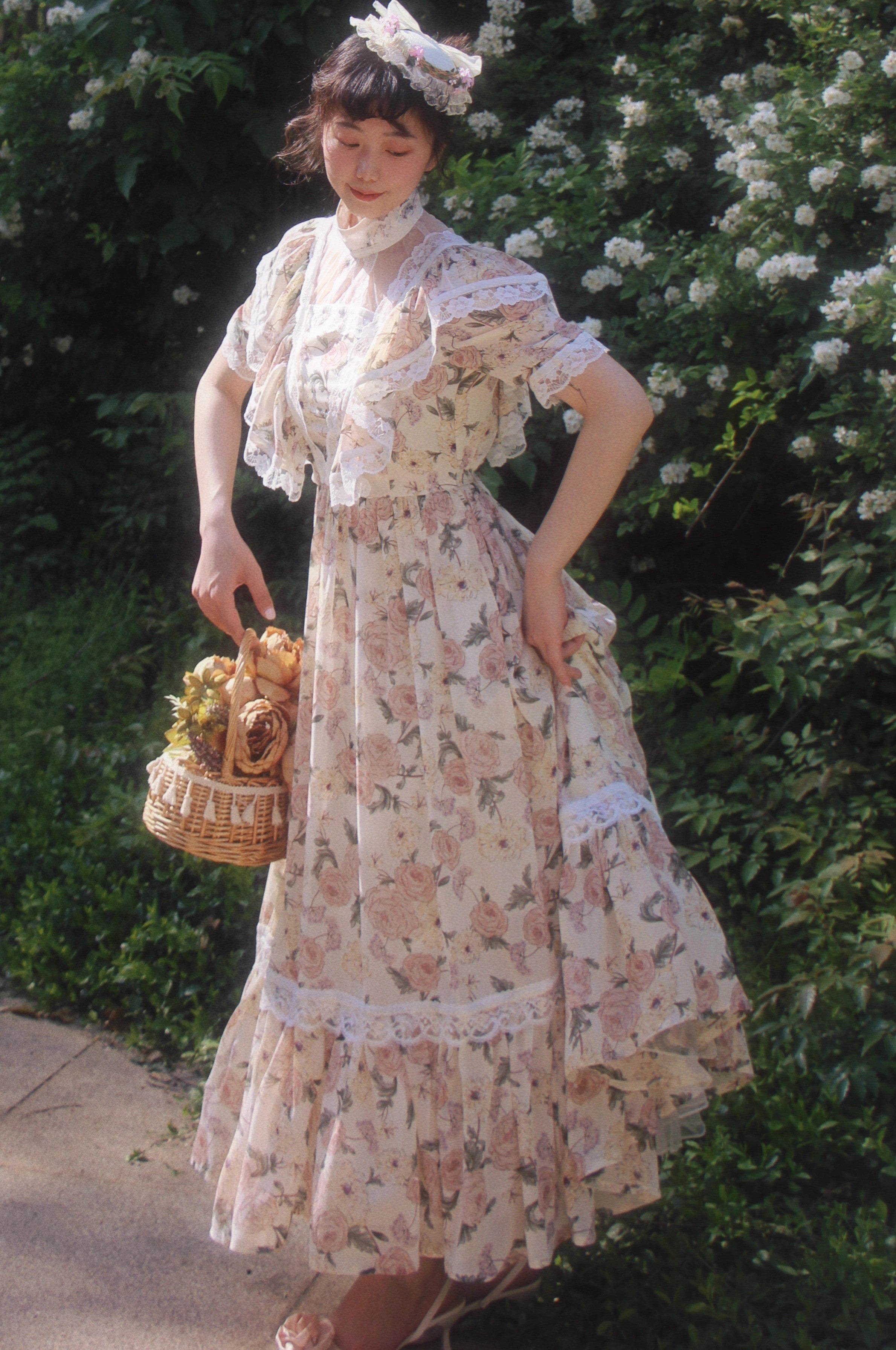 Gunne Sax Style 70S Floral Dress – Retro Fairy