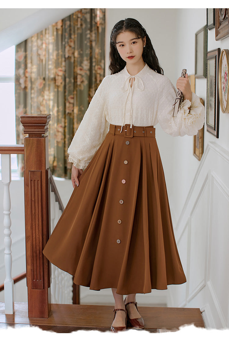 Retro Parisian Top & Skirt Set