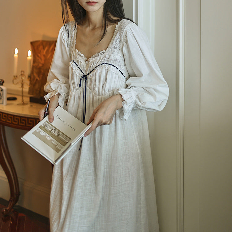 retro dressing gown Vintage Puff Sleeves Cotton Night Dress L I Fairy Please allow 1 inch differs due to manual measurement Are You Ever Too Old