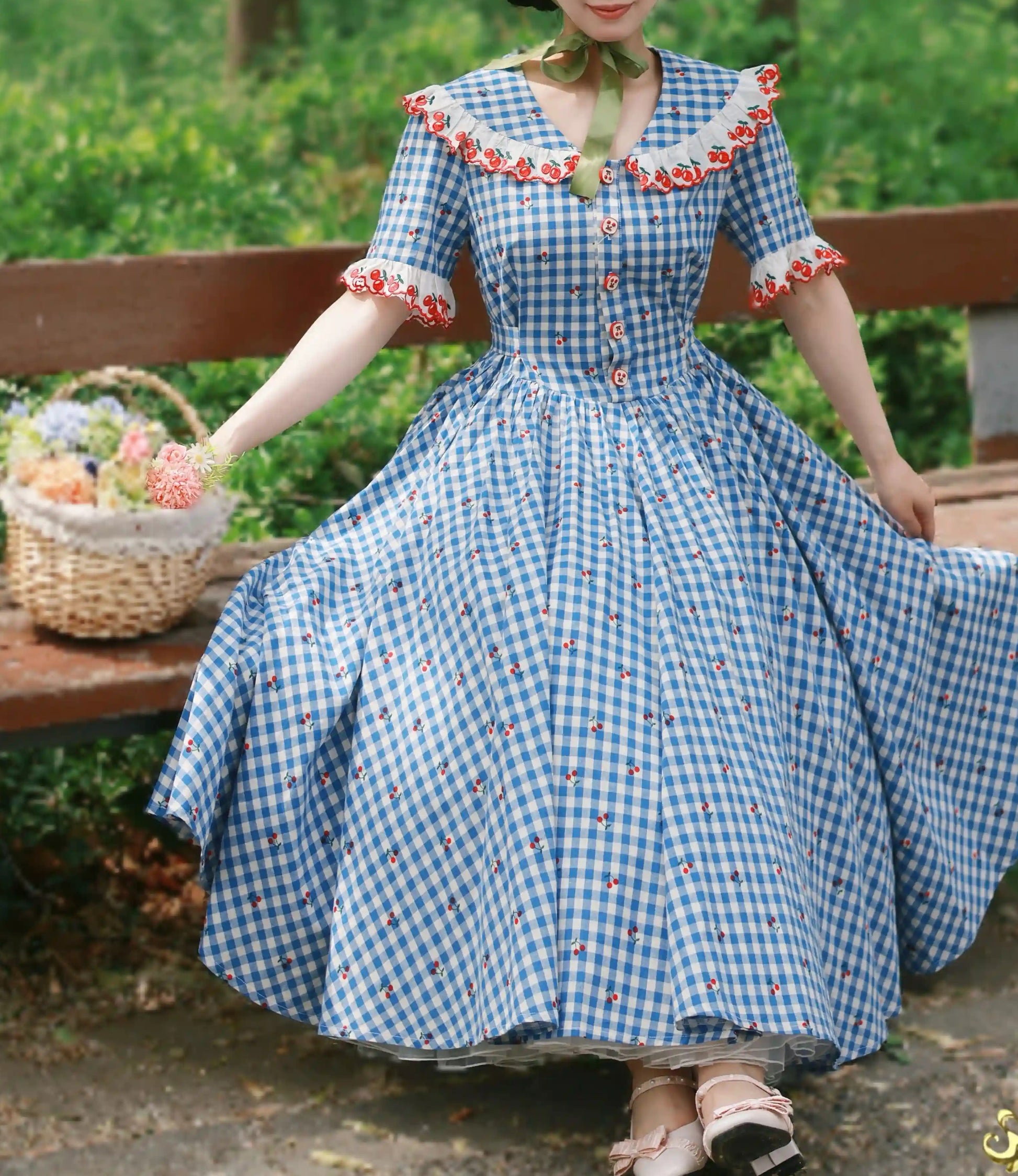 Vintage Cottagecore Sunflower Cotton Dress Customize Size I Retro Fairy Vintage Cottagecore Sunflower Cotton Dress Customize Size I Retro Fairy