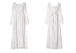 Period Drama Style White Regency Dress
