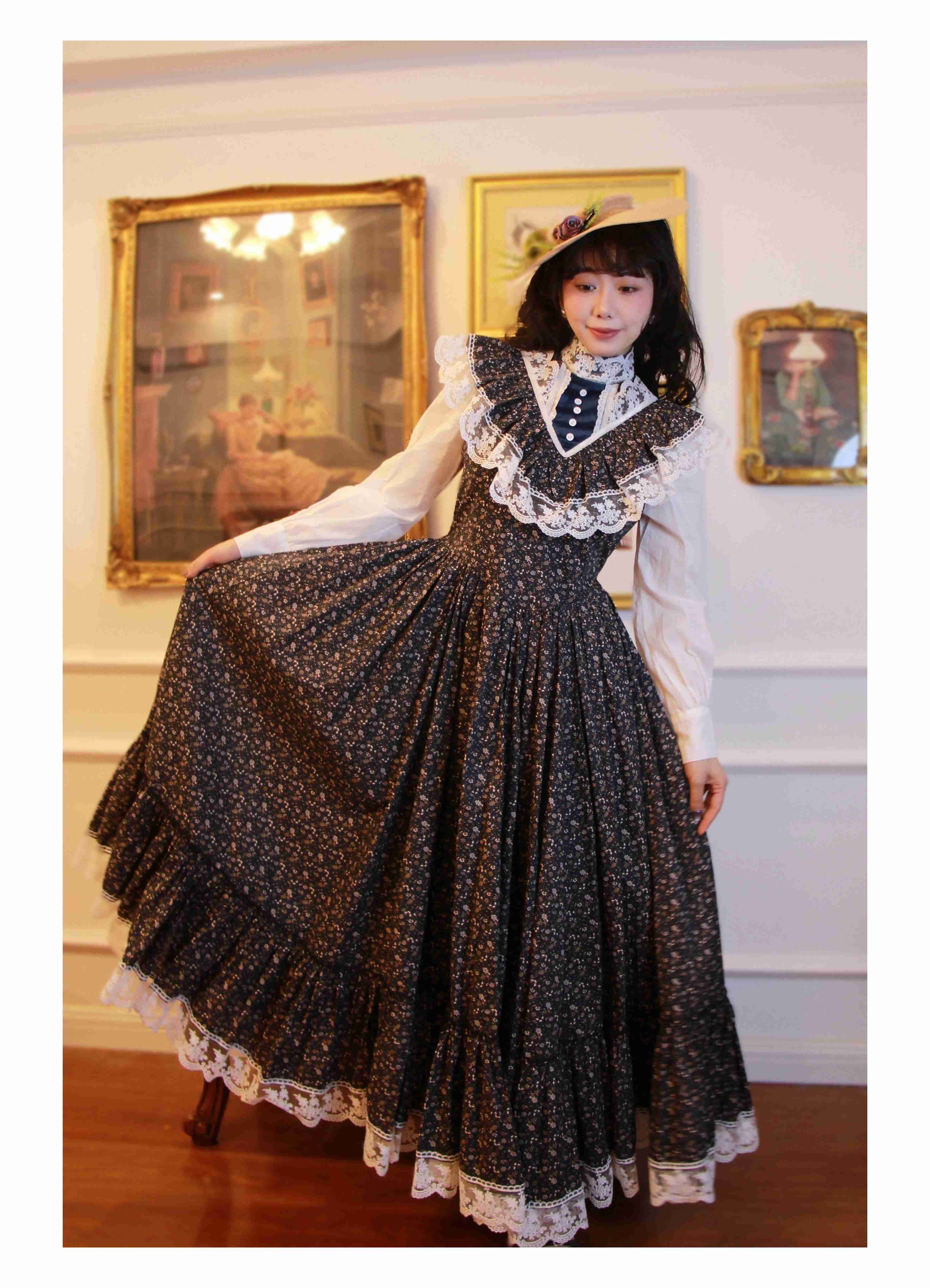 Gunne Sax Remake Floral 70s Prairie Swing Dress – Retro Fairy
