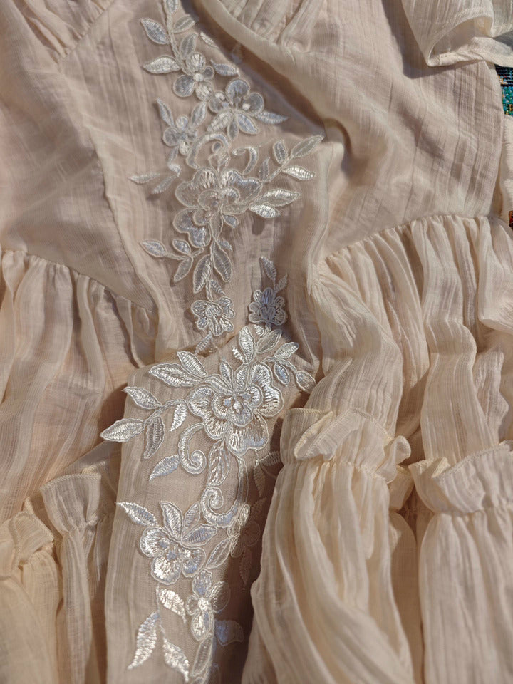 Vintage 1930s Coquette Embroidery Dress