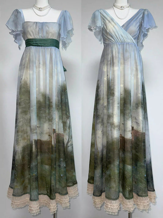 regency dress vintage dress fairycore dress cottagecore dress