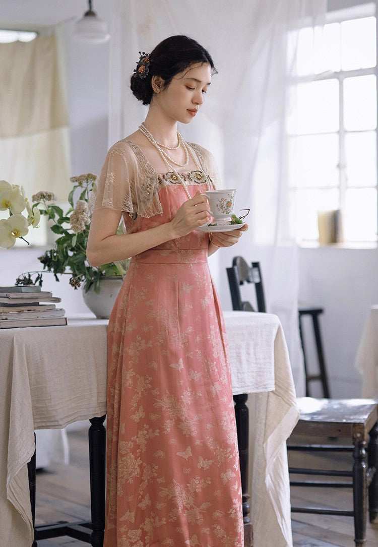 Royalcore Butterfly Sleeves Dress