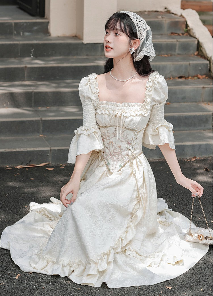 Fairycore Ruffled Corset Dress