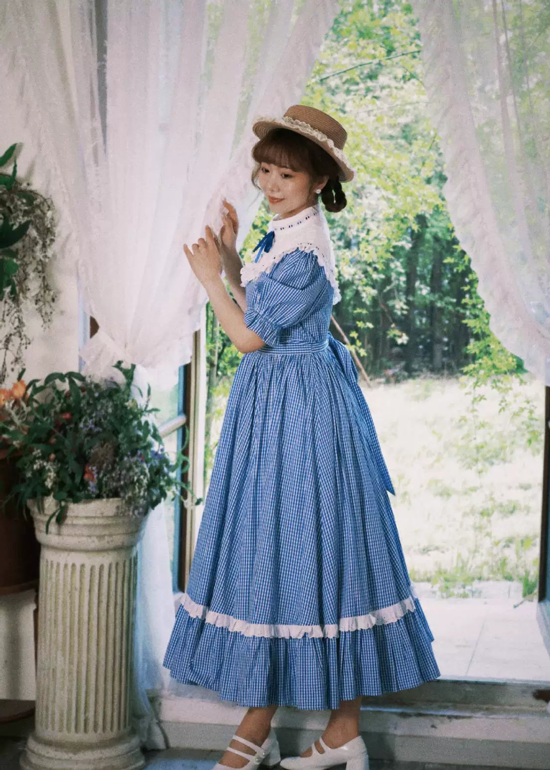 Alice in Wonderland Blue Gingham Tea Dress
