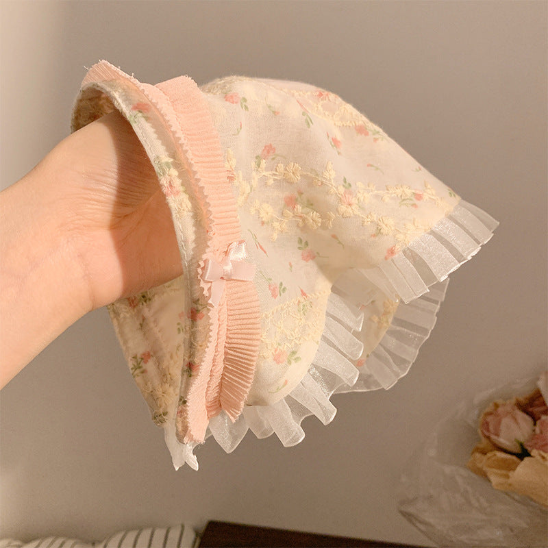 Retro Cottagecore Floral Head Scarf