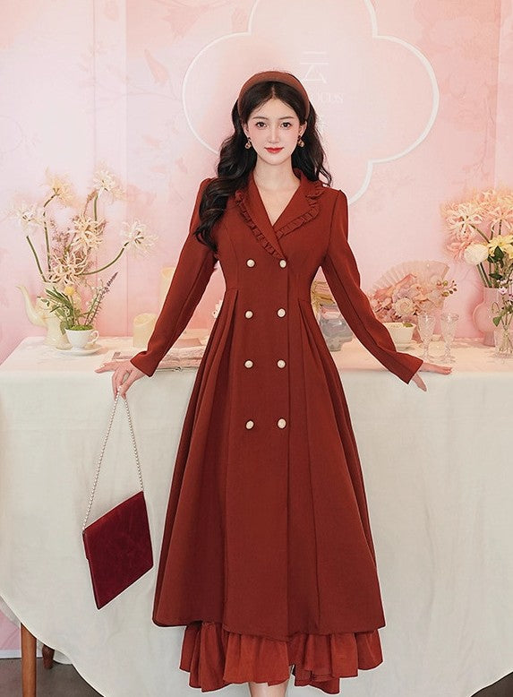 Retro Parisian Cape Jacket Dress