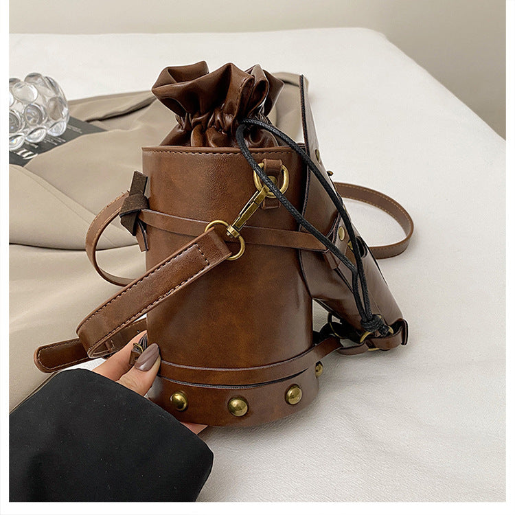 Medieval Roman-style horse-head bucket bag