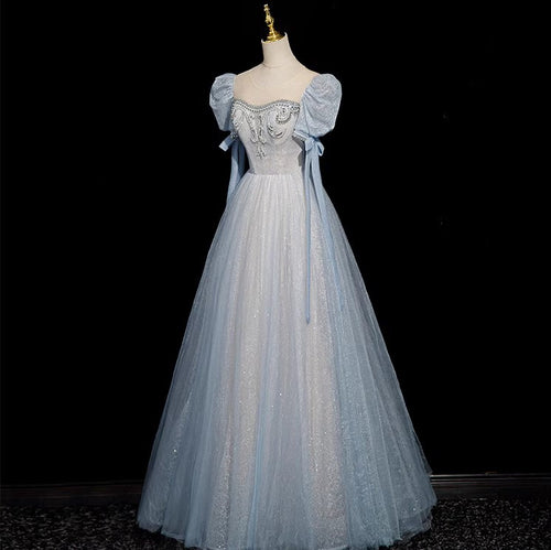 Handmade Retro Ethereal Embellished Tulle Prom Dress Bridal Dress