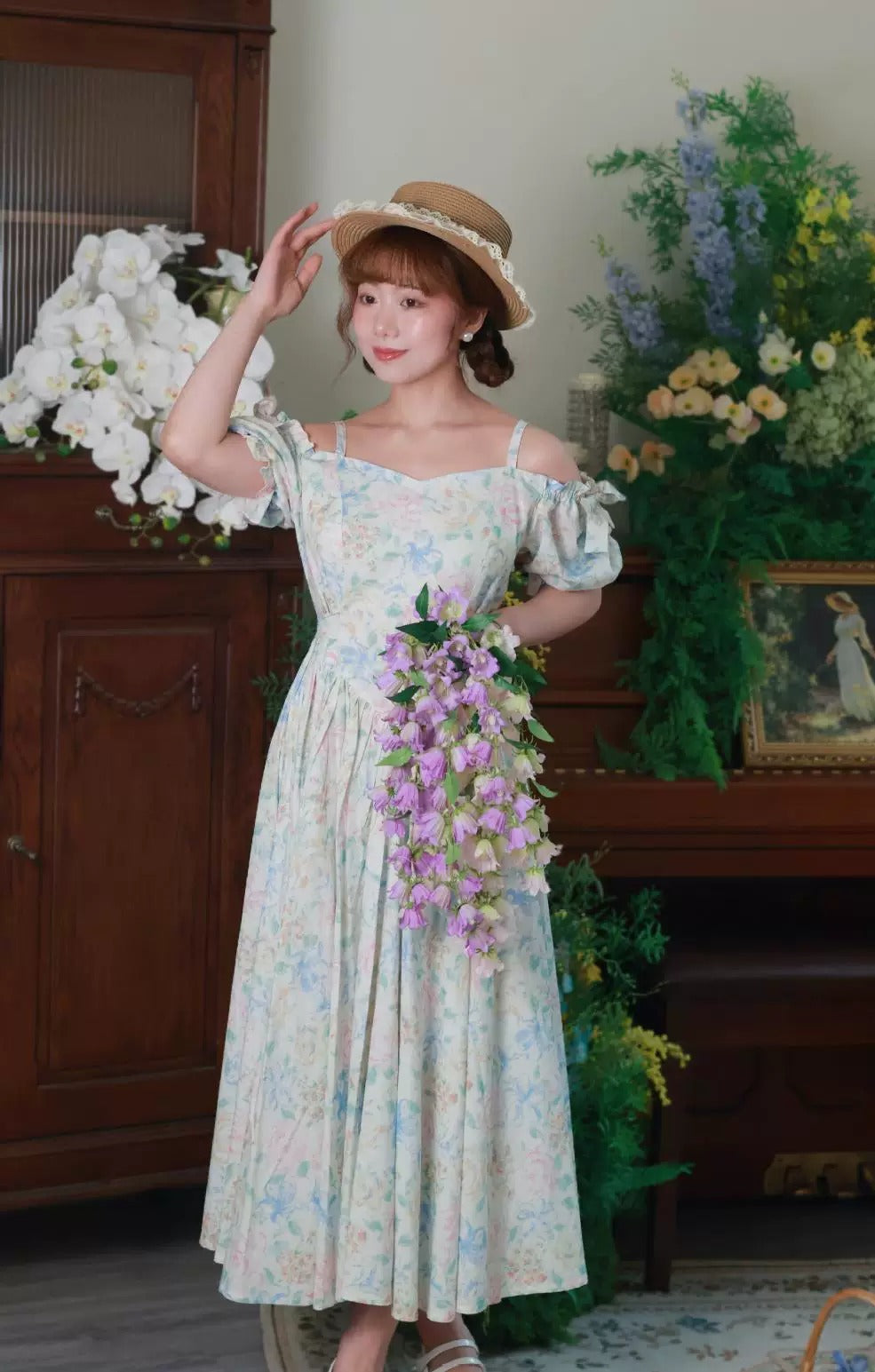 Laura Ashley Style Retro Floral Swing Dress