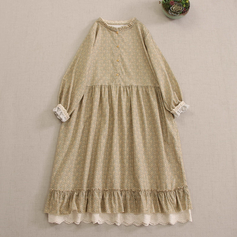 Cottagecore Mori Kei Floral Dress