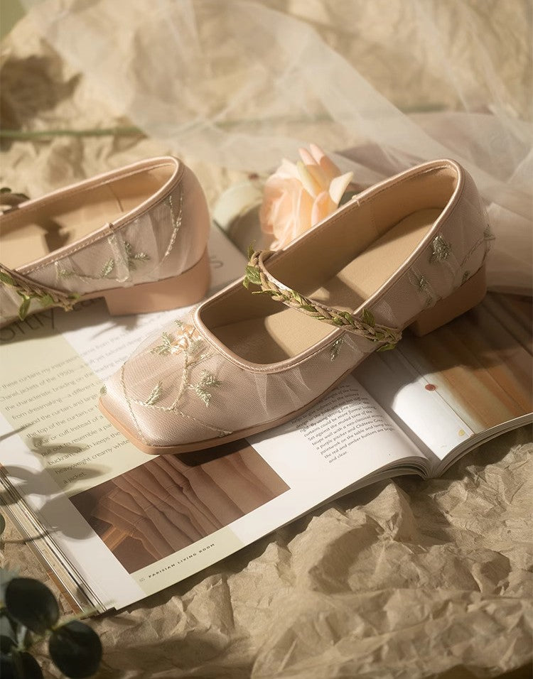 Fairycore Vine Embroidery Flat