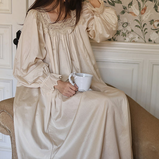 Vintage Square Neck Night Gown