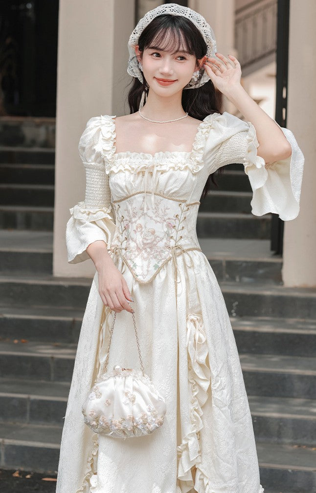 Fairycore Ruffled Corset Dress