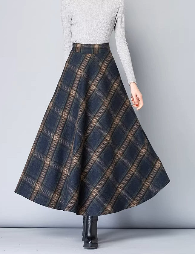 Retro Academia Plaid Skirt