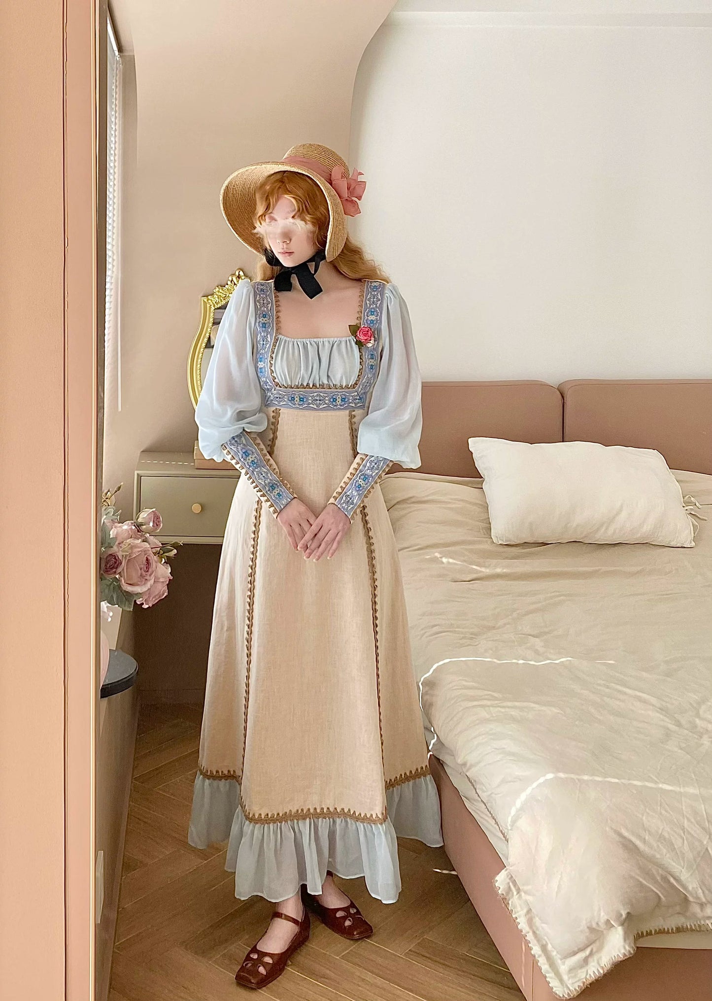 Gunne Sax Remake Prairie Dress with Leg-of-Mutton Sleeves