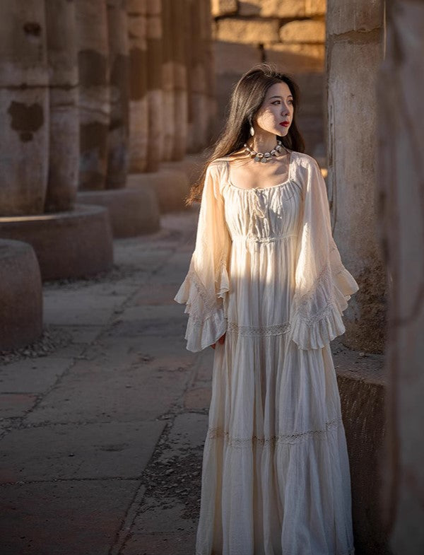 Dreamy Trumpet Sleeves Swing Prairie Dress Dreamy Trumpet Sleeves Swing Prairie Dress