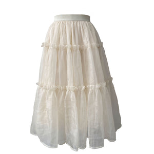 Handmade Vintage remake Jacquard Lace up Corset Top Skirt Set