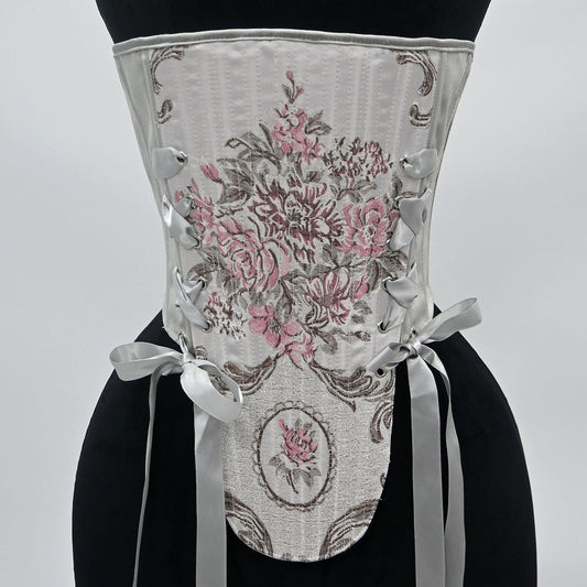 Vintage Remake Floral Jacquard Underbust Corset