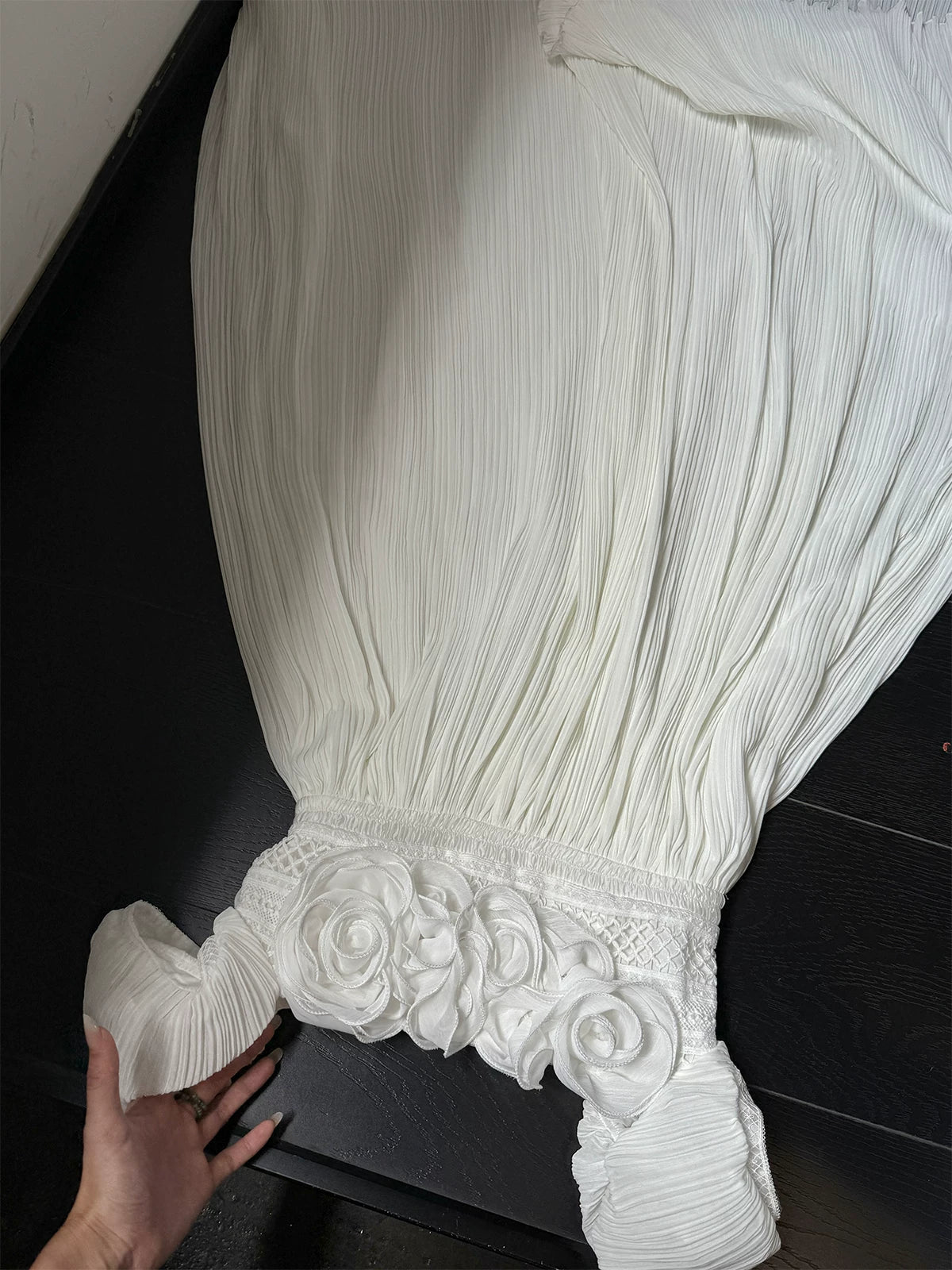 Regency Style Ruffled Pleated Dreamy Dress