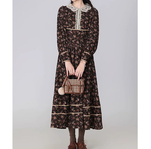 Period Drama Inspired Lace Collar Vintage Dress Final Sale S I Retro Fairy