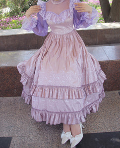 Gunne Sax Style 70S Lace Lavender Dress