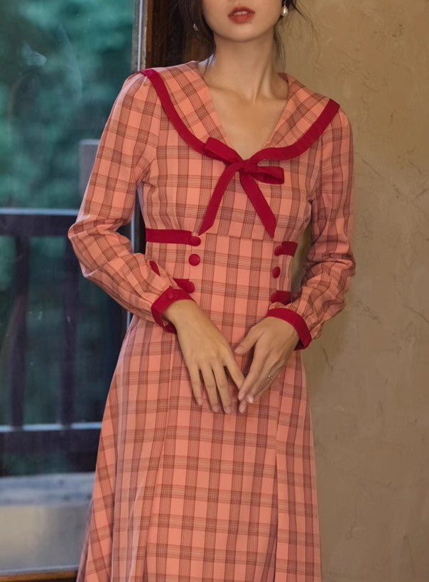 vintage dress retro dress academia dress 40s 50s 30s dress Gryfindor dress Harry potter outfit