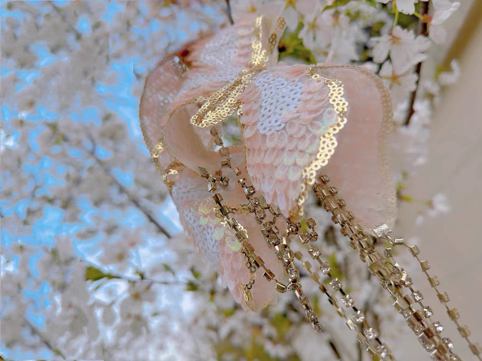 Fairycore Butterfly Sequin Rhinestone Lingerie Set