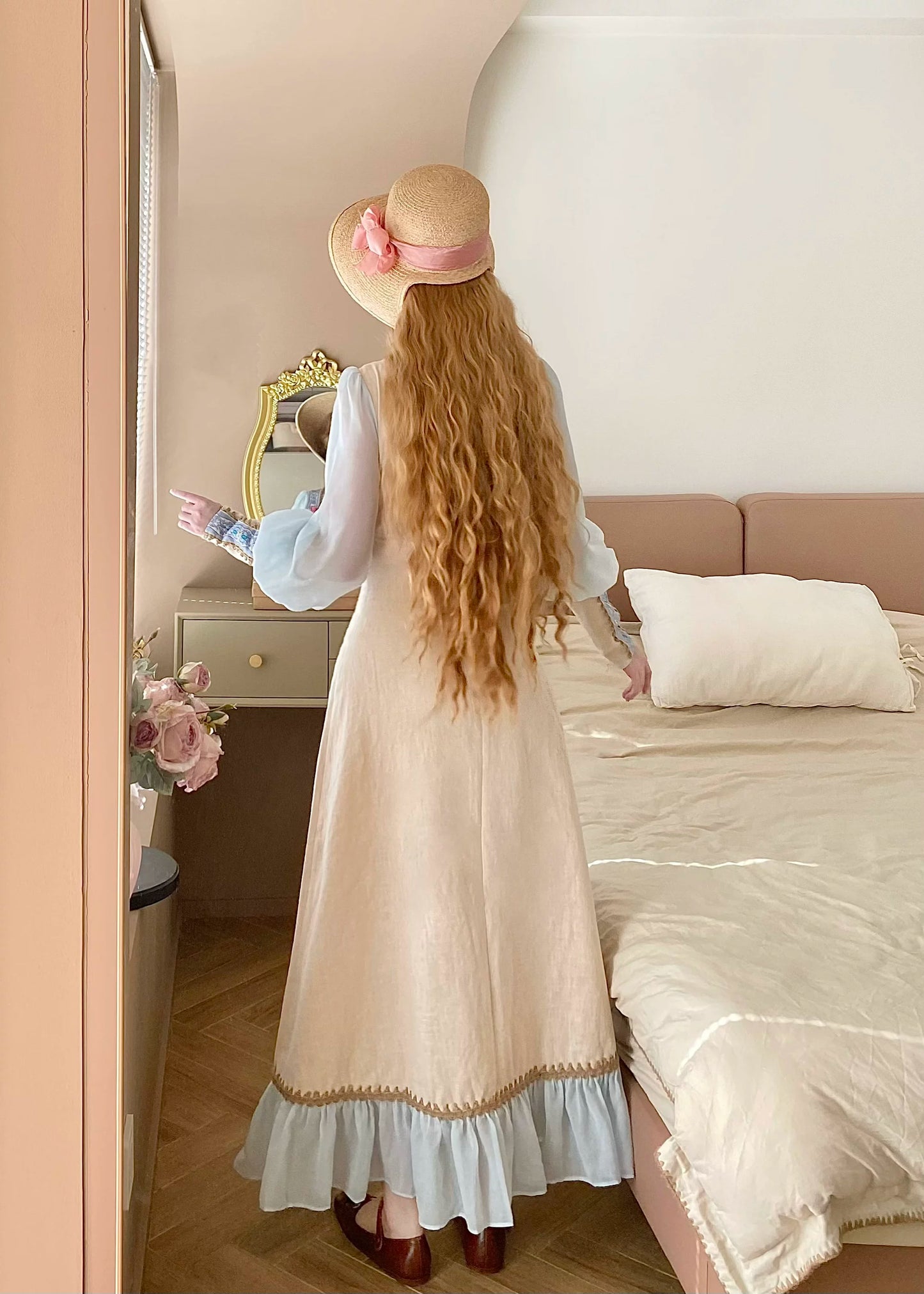 Gunne Sax Remake Prairie Dress with Leg-of-Mutton Sleeves