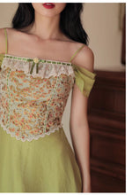 Load image into Gallery viewer, Fairycore Floral Corset Dress
