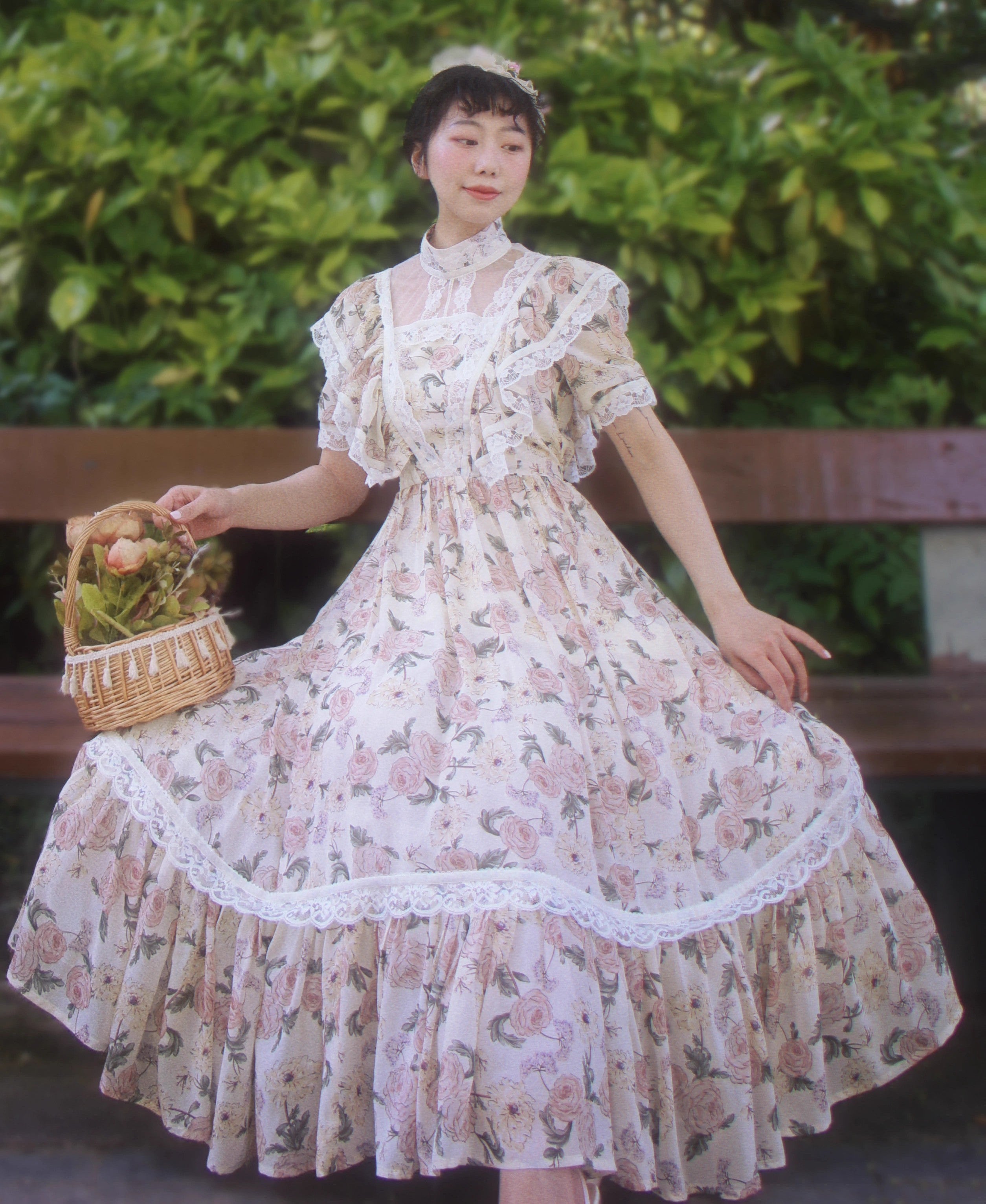 Gunne Sax Style 70S Floral Dress – Retro Fairy