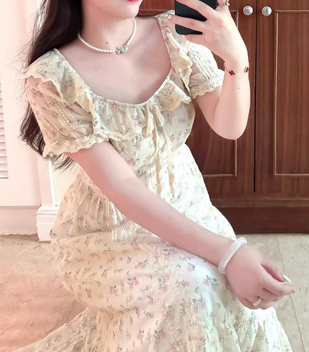 Fairycore Floral Summer Dress [Extended Sizes]