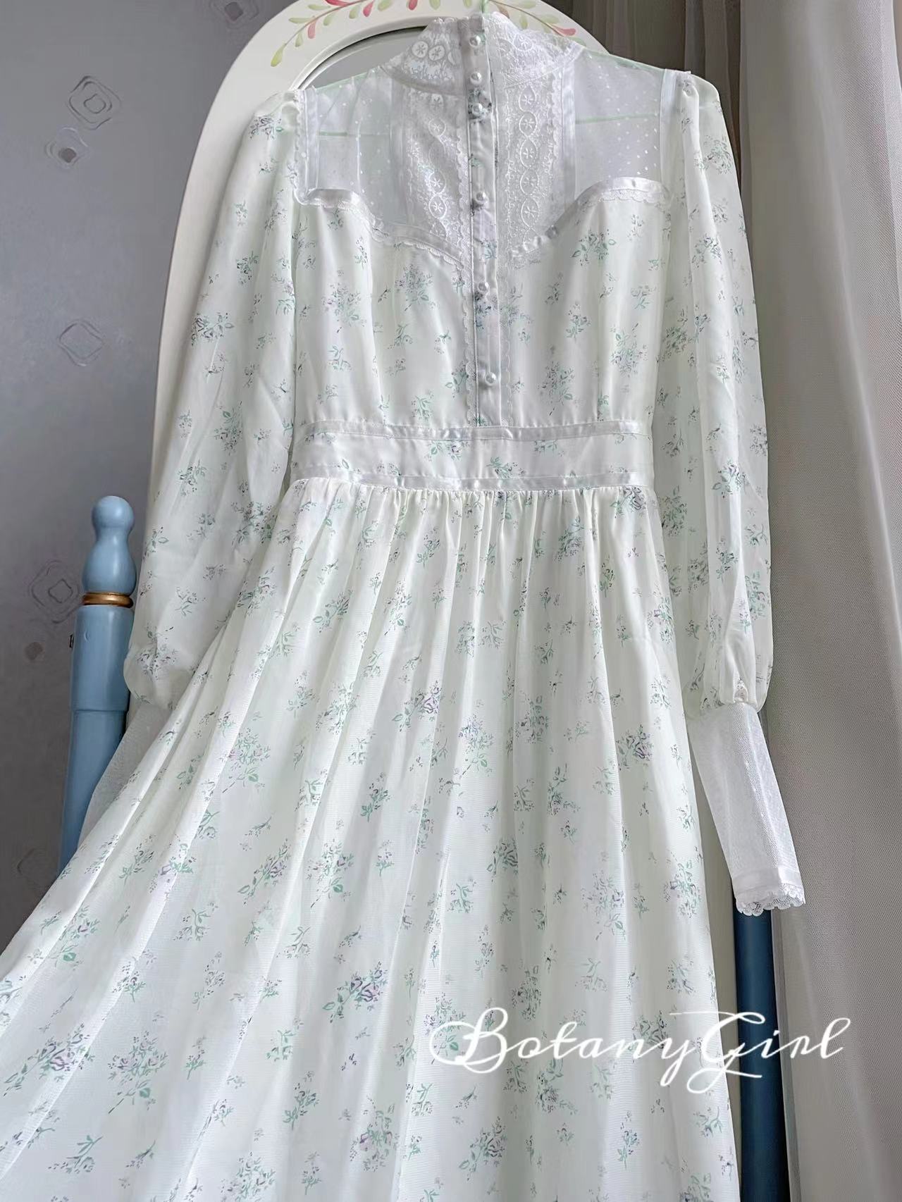 Gunne sax Replica 70s Lace Panel Floral Prairie Dress – Retro Fairy