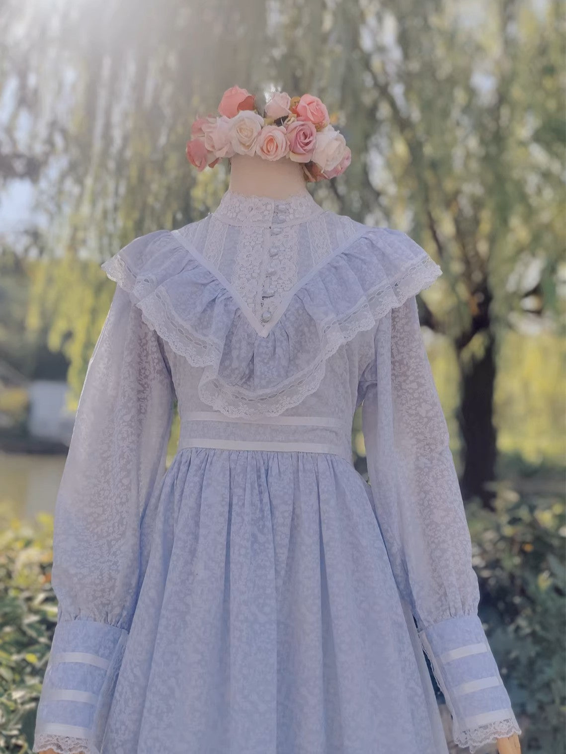 Gunne Sax Remake 70s Pastel Prairie Dress